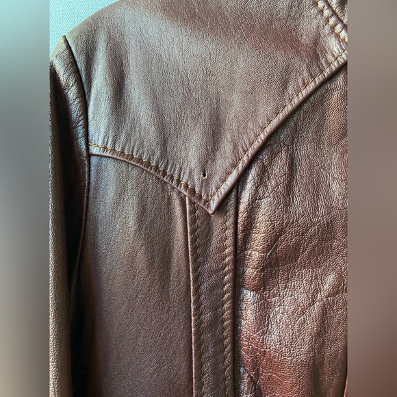 Rare VIntage 80's SILVERT'S Maroon Leather bomber Jacket Size 36 EU /Small US - Picture 8 of 10